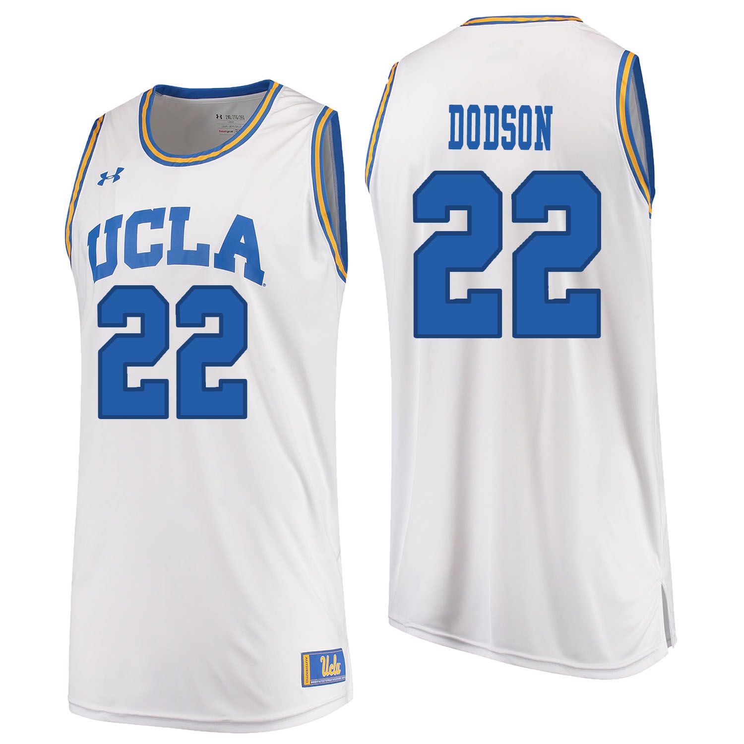 Men UCLA UA #22 Dodson White Customized NCAA Jerseys